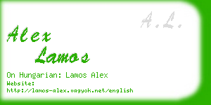 alex lamos business card